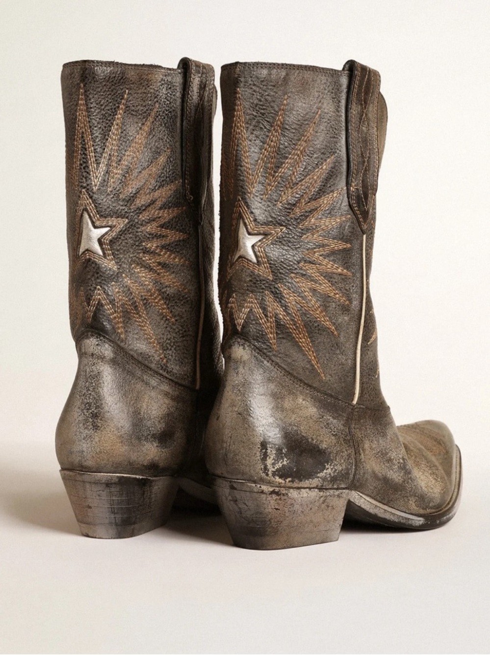 GOLDEN GOOSE
Women low Wish Star boots in black leather with silver star Sz 36 - Picture 4 of 16